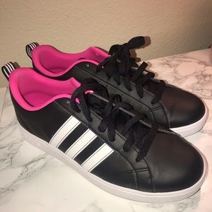 ADIDAS VS Advantage Black Pink White Sneakers